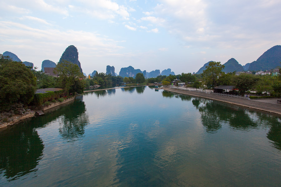 Calm water and blue sky